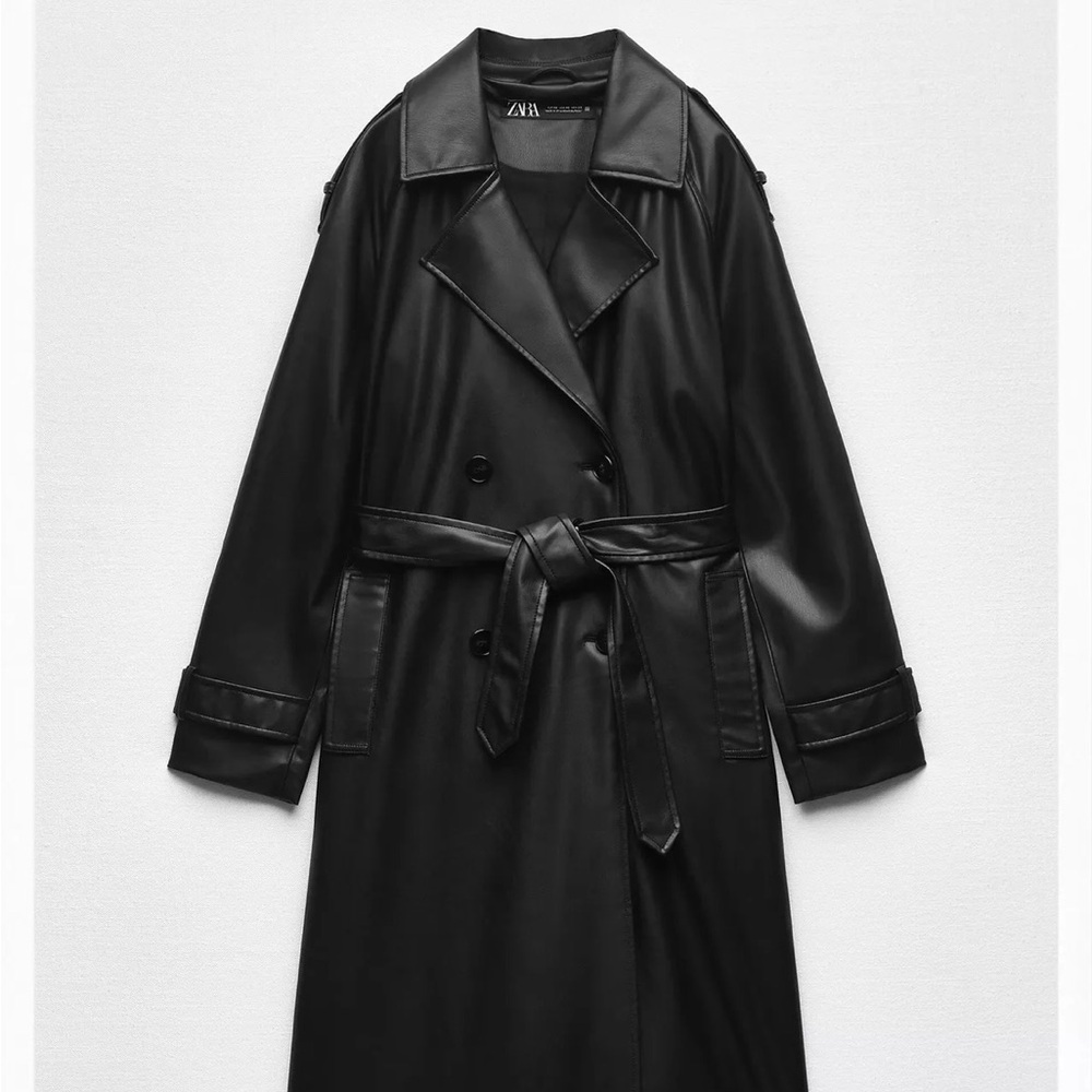 Zara Women's Sleek Black Trench Coat